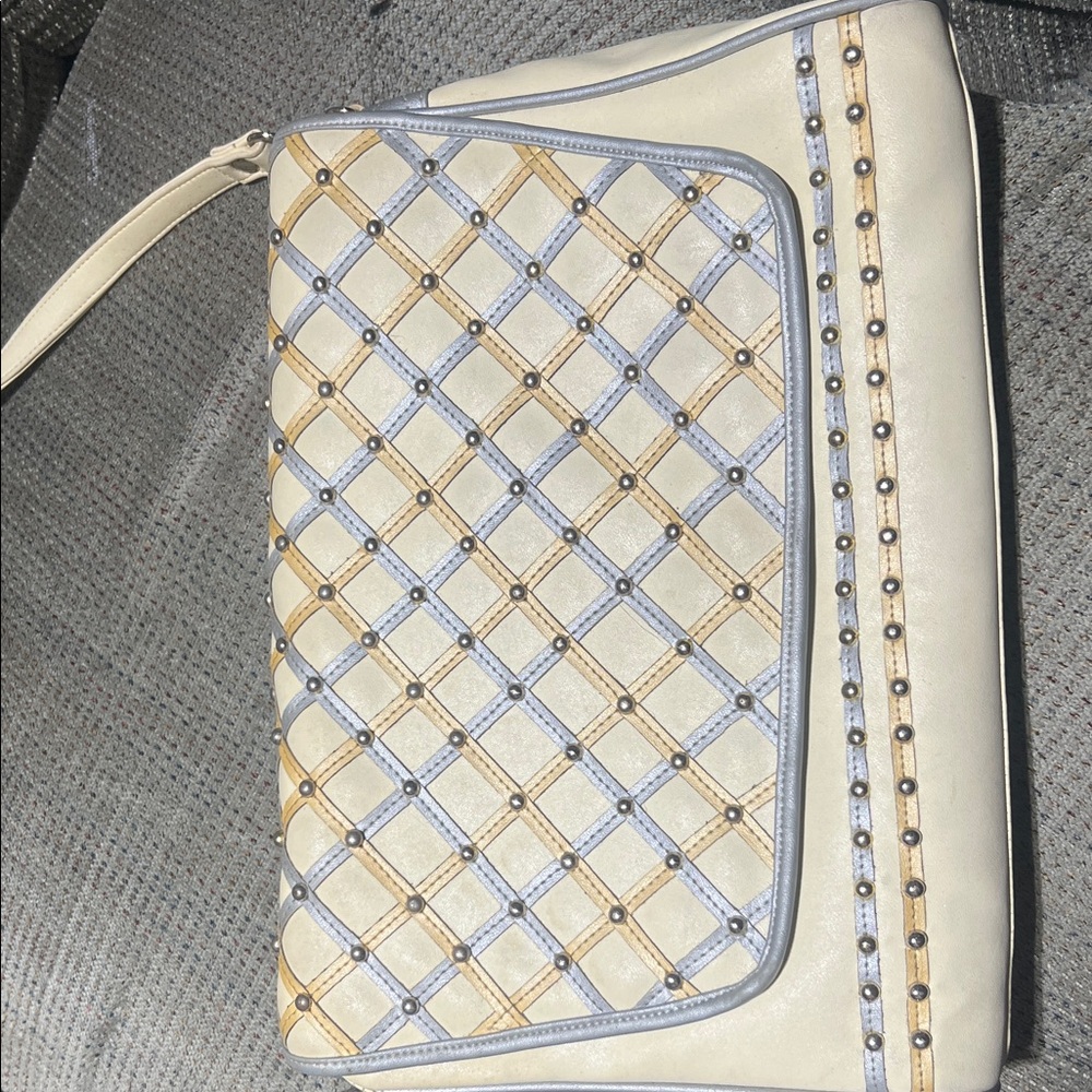Elegant Cream and Gold Women's Satchel